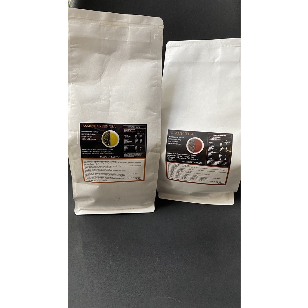 Trà Đen/Trà Nhài Túi Lọc AFTERNOON hãng Wings túi 500gr - Thơm Ngon