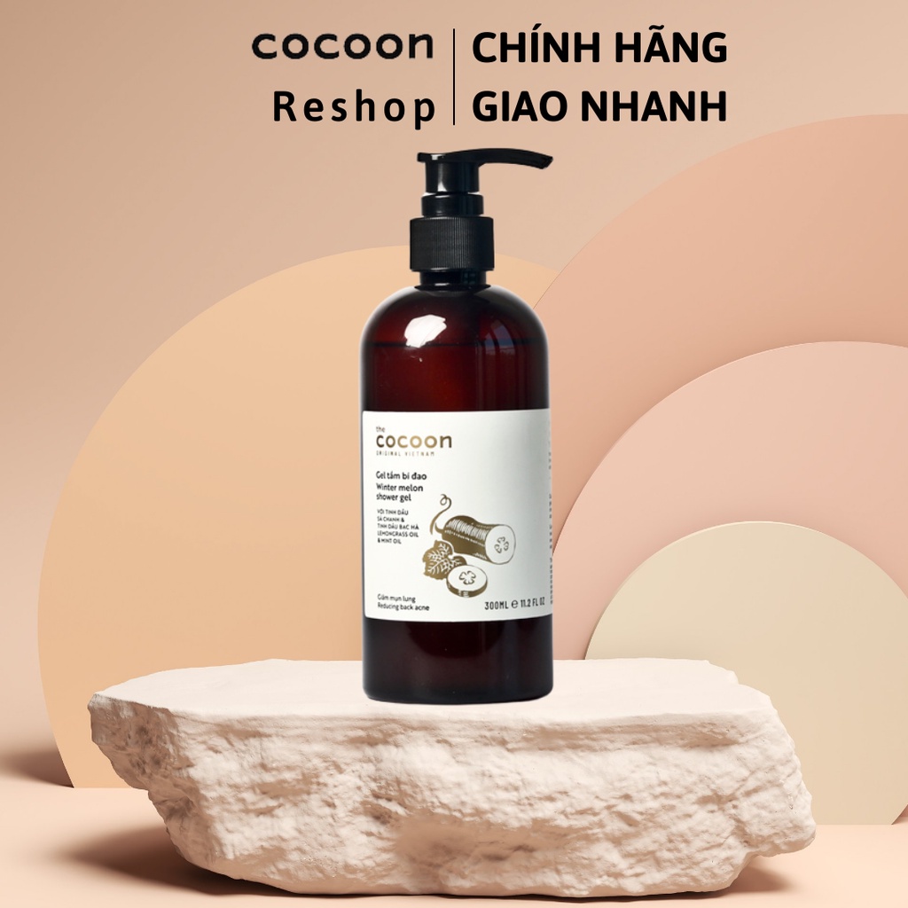Gel tắm bí đao Cocoon giúp giảm mụn lưng 300ml