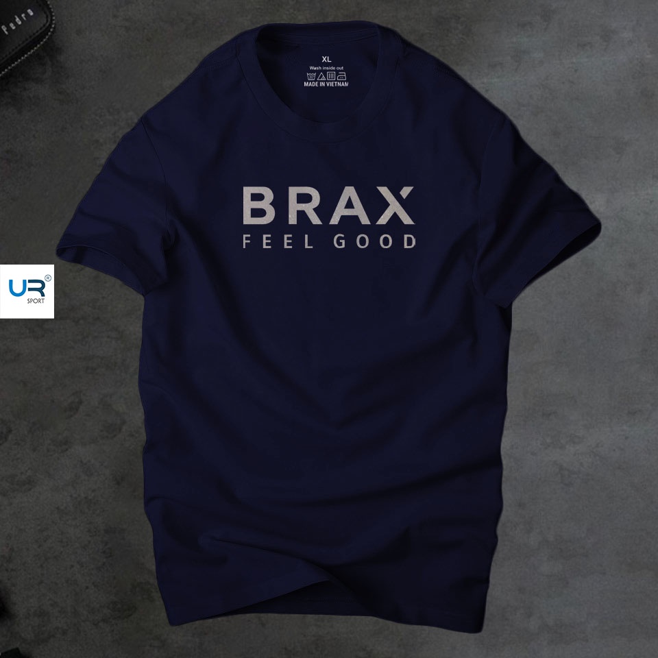 Áo thun nam cổ tròn Brax thời cá tính, chất vải cotton 4 chiều cao cấp thoáng mát