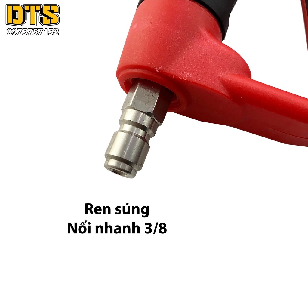 Súng rửa xe cao áp ngắn 50cm (tặng kèm 1 béc rửa)