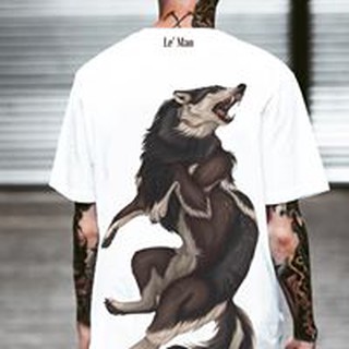 [Full size + Sẵn + Ảnh thật] Áo thun NAM NỮ trẻ em gia đình Sói Xám phong cách hiphop streetwear