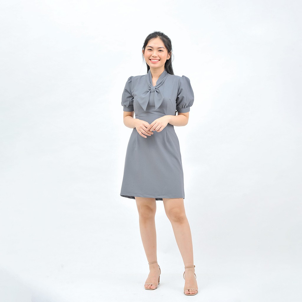 Váy đầm nữ công sở thời trang Eden phối nơ - D417 | BigBuy360 - bigbuy360.vn