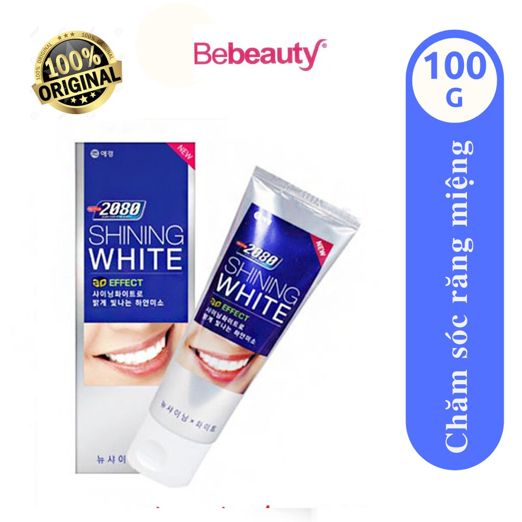 Kem đánh răng tẩy sạch vết ố trên răng 2080 Shining White 3D Effect Hàn Quốc 100g - 2201701