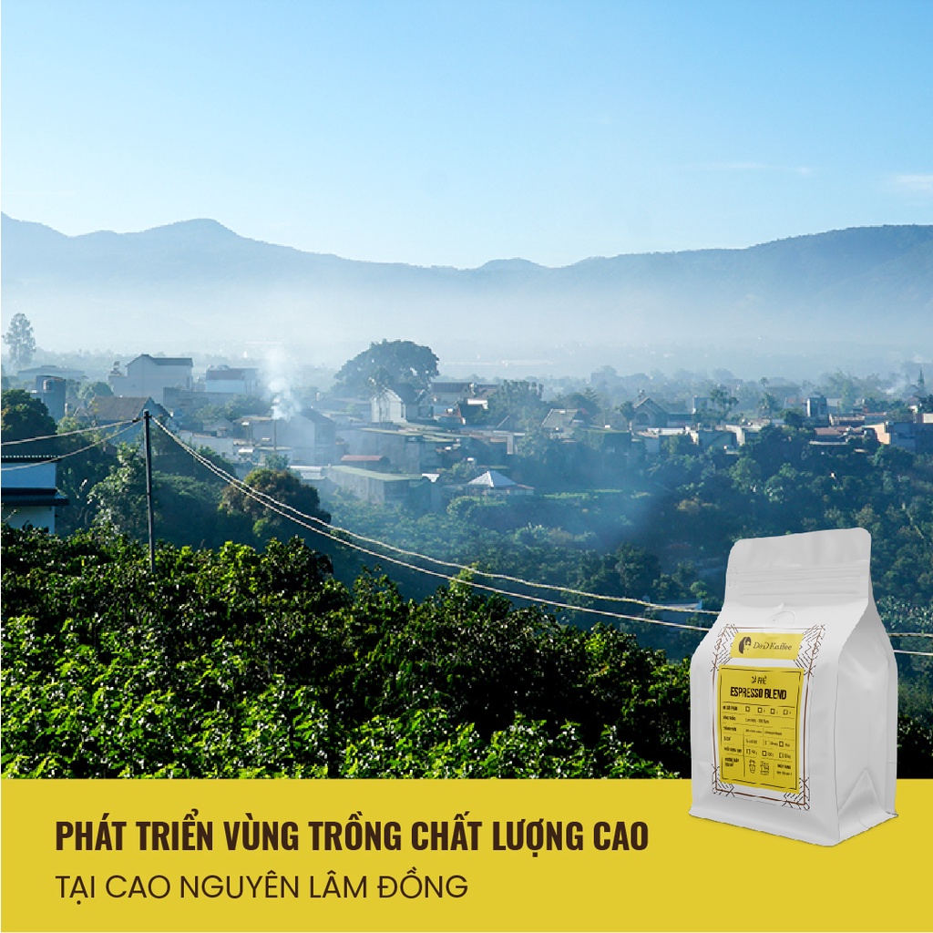 Cà phê Espresso Blend Gói 250gr/500gr, Cà phê nguyên chất 100% rang mộc - D&amp;D Kaffee