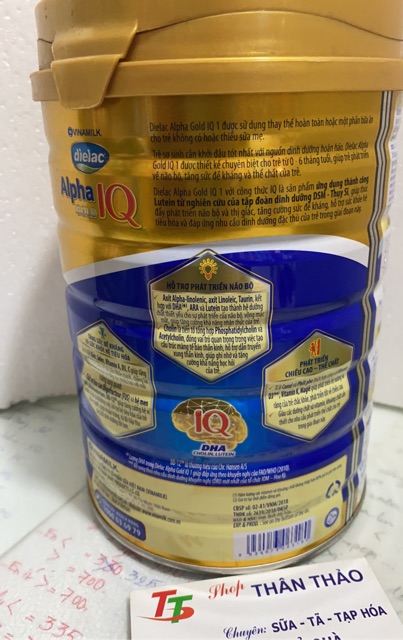 Sữa Bột Dielac Alpha Gold IQ Step 1-900gram