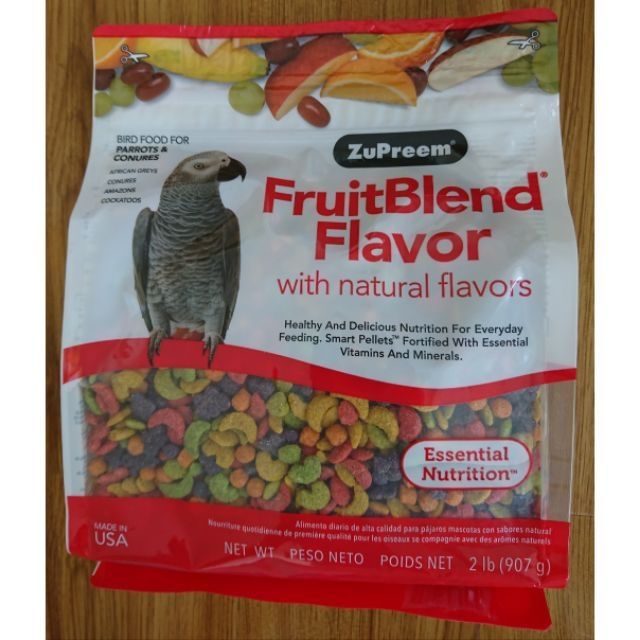ZuPreem 907g FruitBlend Flavor - Hạt trái cây cho vẹt chim