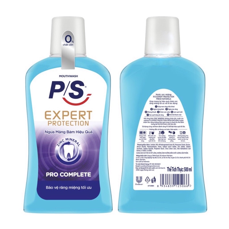 Nước Súc Miệng P/S Expert Protection Pro Complete 500ml