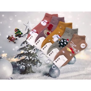 Tất noel cổ ngắn cho nữ combo 5 đôi q