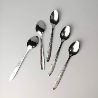 COMBO 3 thìa inox cán hoa đẹp