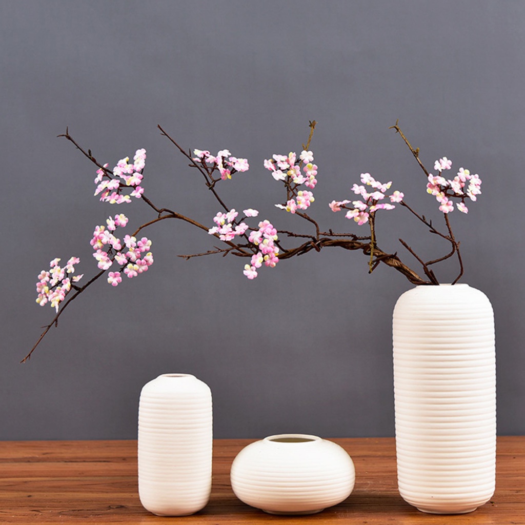 Cành 8 Nhánh Hoa Đào Giả Bằng Nhựa 87cm Nhiều Màu Trang Trí Nhà Cửa / Tiệc Cưới DIY