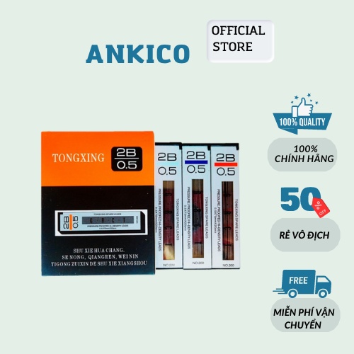 Ruột chì kim RUIKENT 2B 0.5mm ngòi chì kim thay thế dành cho học sinh giá rẻ ANKICO