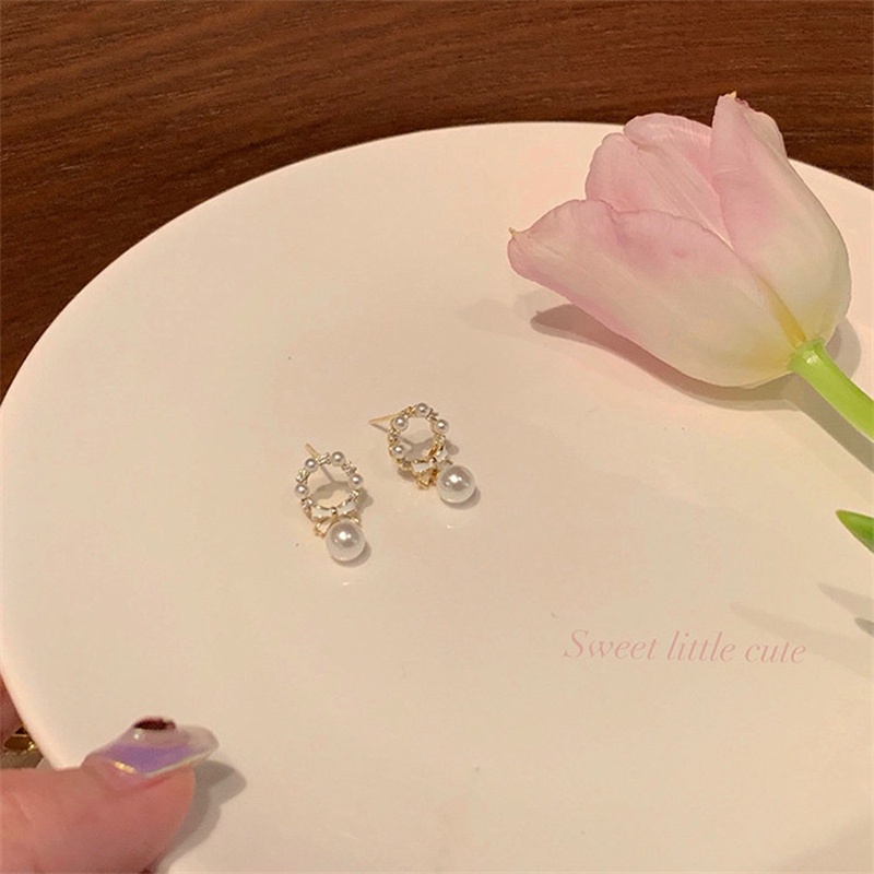 Khuyên Tai Nơ Tua Rua Nhẹ Dịu Dàng Sang Trọng Phong Cách Hàn Quốc Cho Nữ