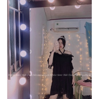 ĐẦM XẾP LI TRỄ VAI PHỐI REN [ BIGSIZE 60-90KG ]