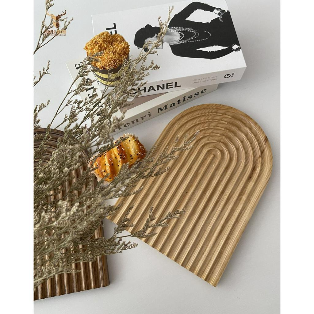 Khay gỗ lượn sóng decor