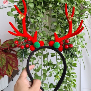 Cài tóc noel sừng nai siêu To đính hạt Hot trend 2020