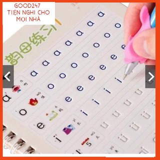 [GOOD247 GIẢM 5K ĐƠN 150K] Bộ Tập Tô Chữ Cái Chữ Số Hình Ảnh 3 bút-9 ruột-3 đệm cầm