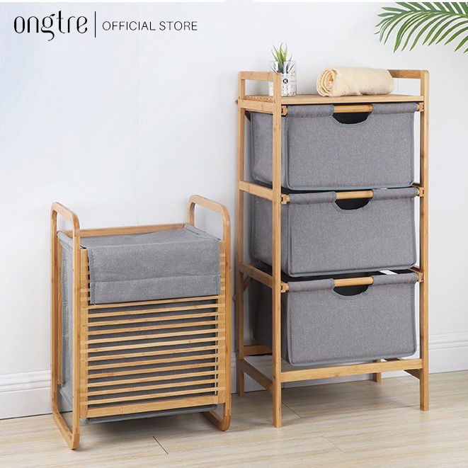 Kệ giá tre đa năng ONGTRE cao cấp trang trí phòng khách, phòng ngủ