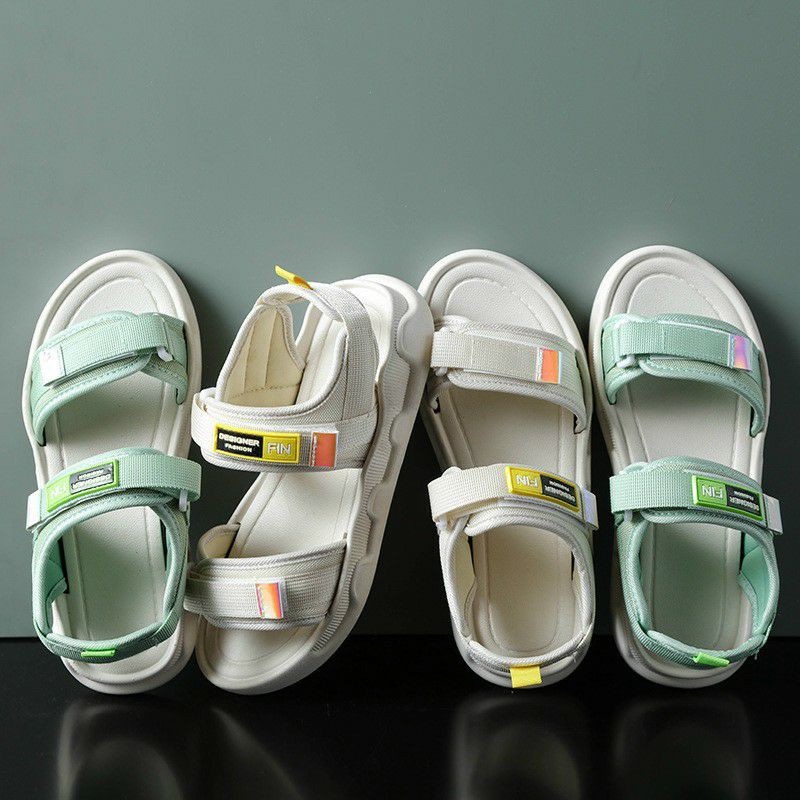 Sandal nữ ulzzang FIN học sinh giá rẻ,Sandal Nữ Unisex Nam Nữ Đế Êm 2 Quai 3 Màu Hot Trend,Dép Quai Hậu Nữ Siêu Đẹp