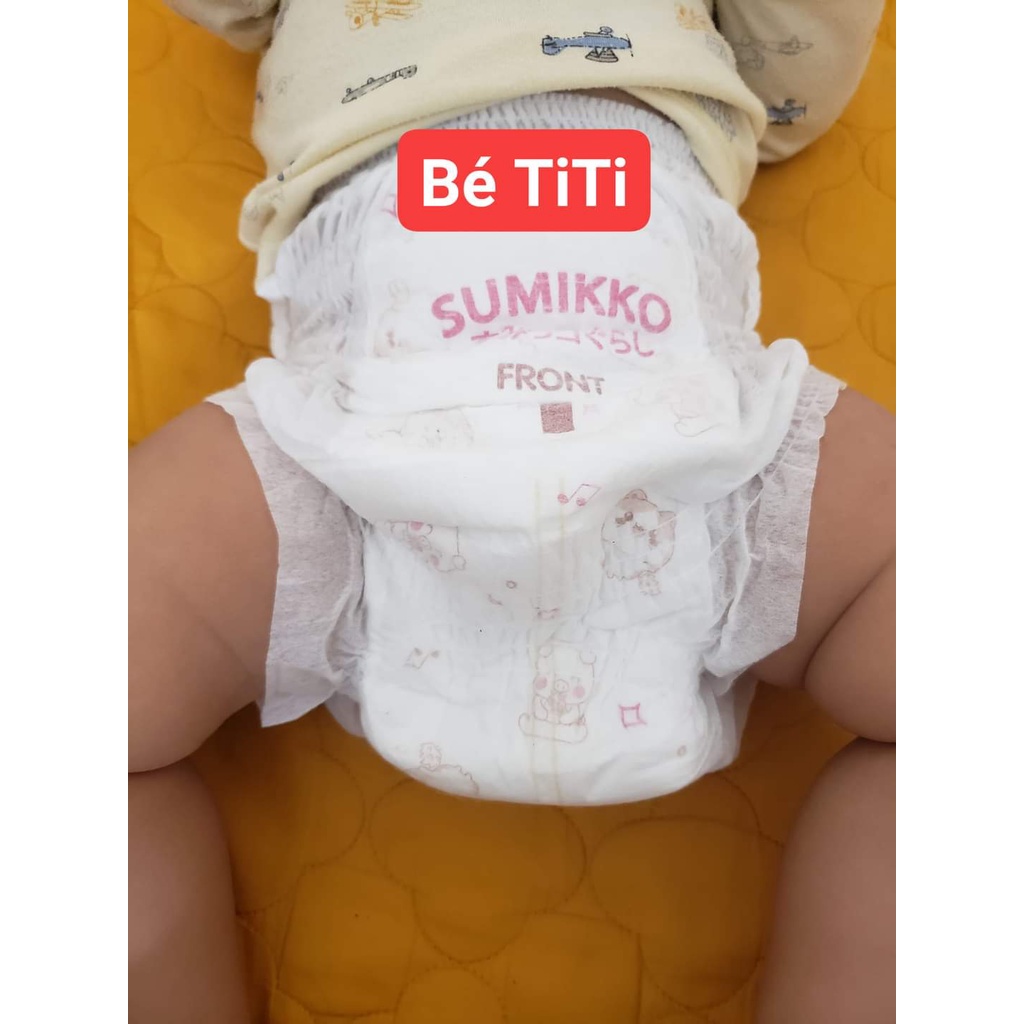 Bỉm quần tã dán SUMIKKO Bỉm mùa hè chống hăm, vách ngăn chống tràn 3D hai lớp NB36/S72/M66/L62/XL54/XXL50 Shop Bé TiTi