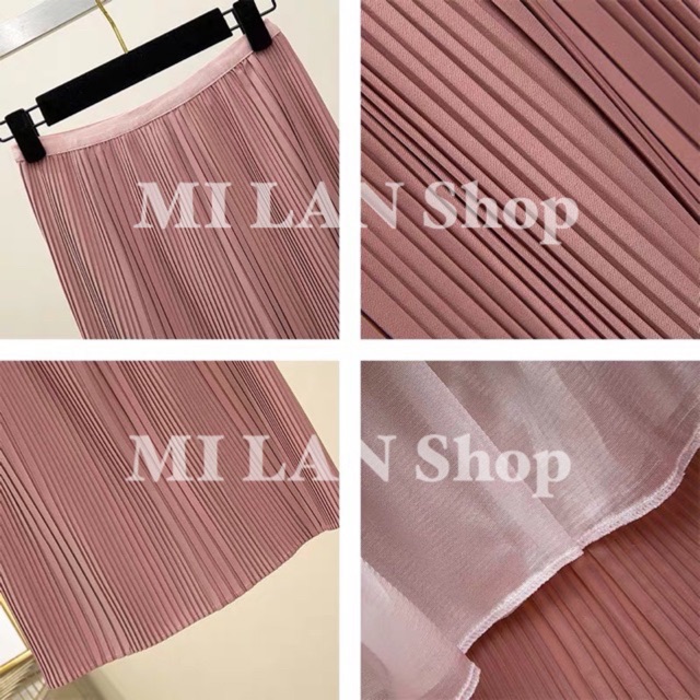 Chân váy xếp li dáng dài style Hàn | BigBuy360 - bigbuy360.vn