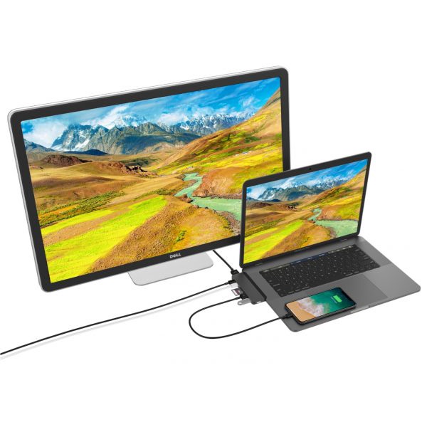 CỔNG CHUYỂN HYPERDRIVE DUO 7-IN-2 (VERSION 2) HDMI 4K60HZ WITH CABLE USB-C HUB FOR MACBOOK/IPADPRO/LAPTOP/SMARTPHONE -HD