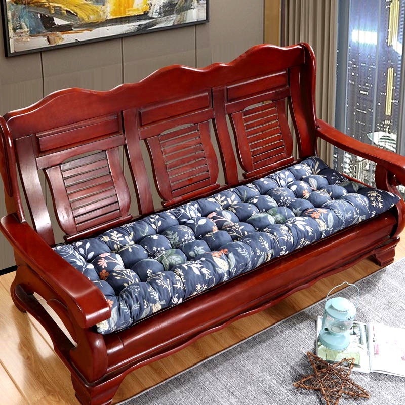 Đệm lót ghế gỗ dài dày dặn nhiều họa tiết dễ thương tùy chọn