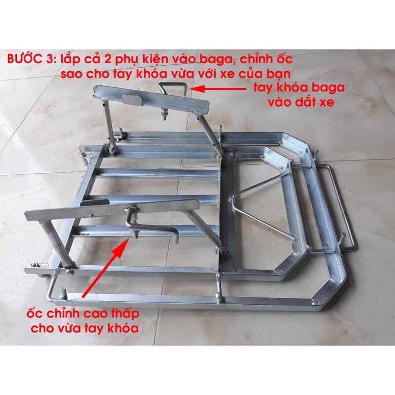 Giá trở hàng xe máy -Giá đèo hàng xe máy