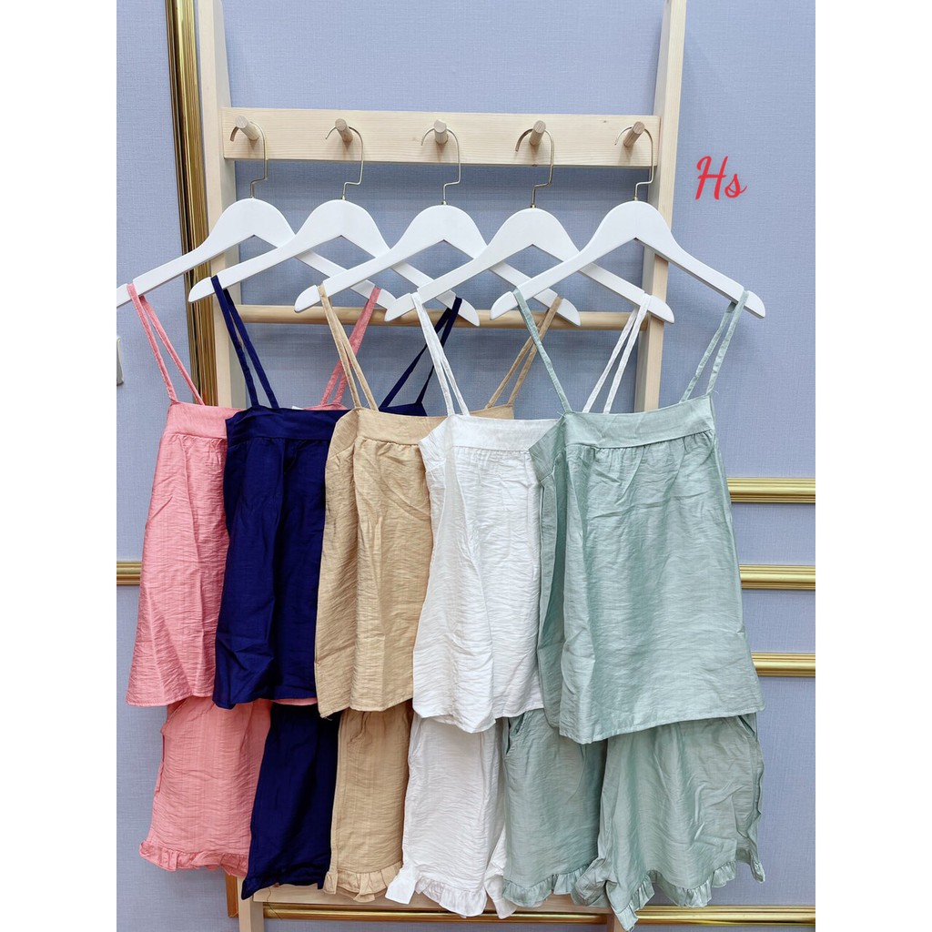 Bộ Đùi Ngủ 2 Dây Chun Ngực - Đồ Bộ Nữ Chất Vải Đũi - HANHAN CLOTHINGS | BigBuy360 - bigbuy360.vn