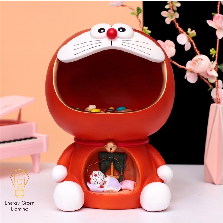 Đèn Ngủ Trang Trí Hình Doraemon Energy Green Lighting Kiêm Đựng Chìa Khoá Bánh Kẹo Phụ Kiện 4 Mẫu Khác Nhau