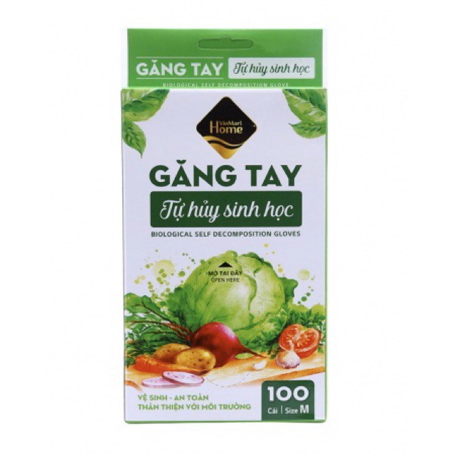 Bao tay nilong phân hủy sinh học HỘP 100C