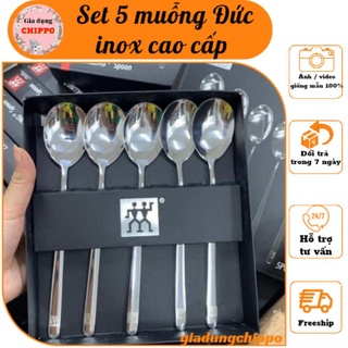 Set 5 muỗng inox Đứcc full hộp 🔥hàng cao cấp🔥