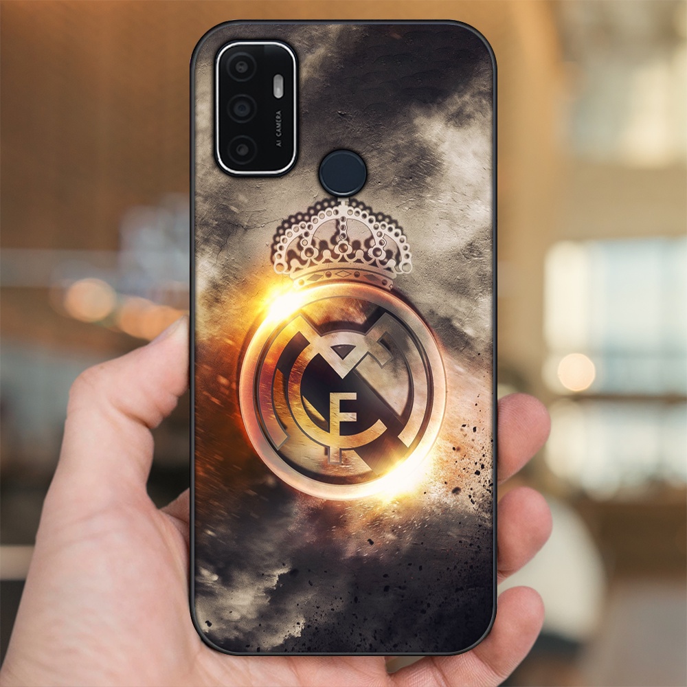 Ốp lưng Oppo A53 viền đen in hình Real Madrid