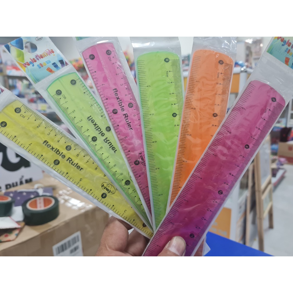 Thước kẻ dẻo 20cm bền đẹp