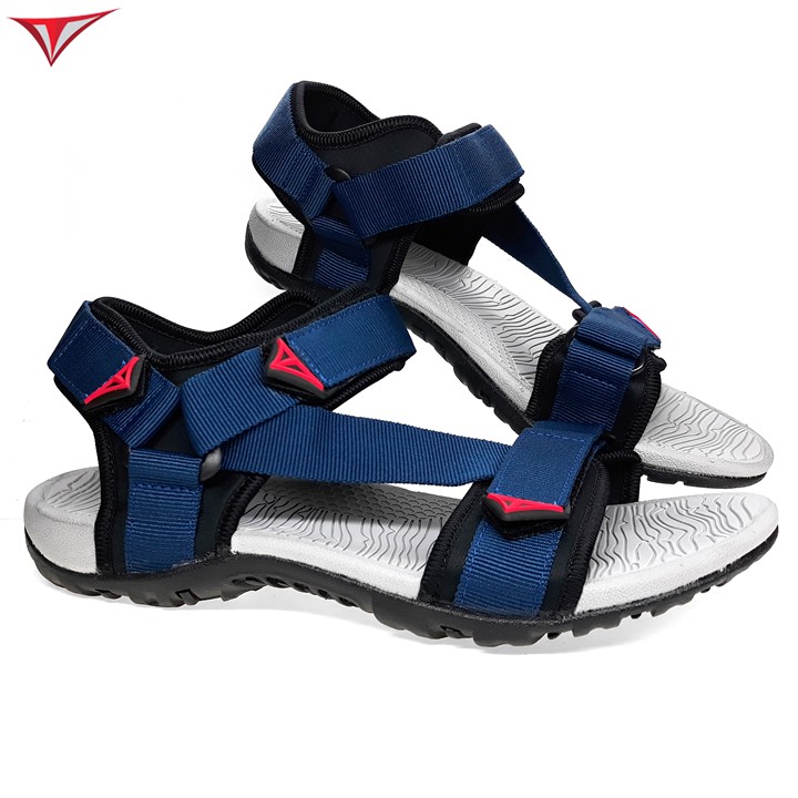 [Fullbox] Giày Sandal Việt Thủy Hai Quai Chéo Nam Nữ Xanh Dương - VT017