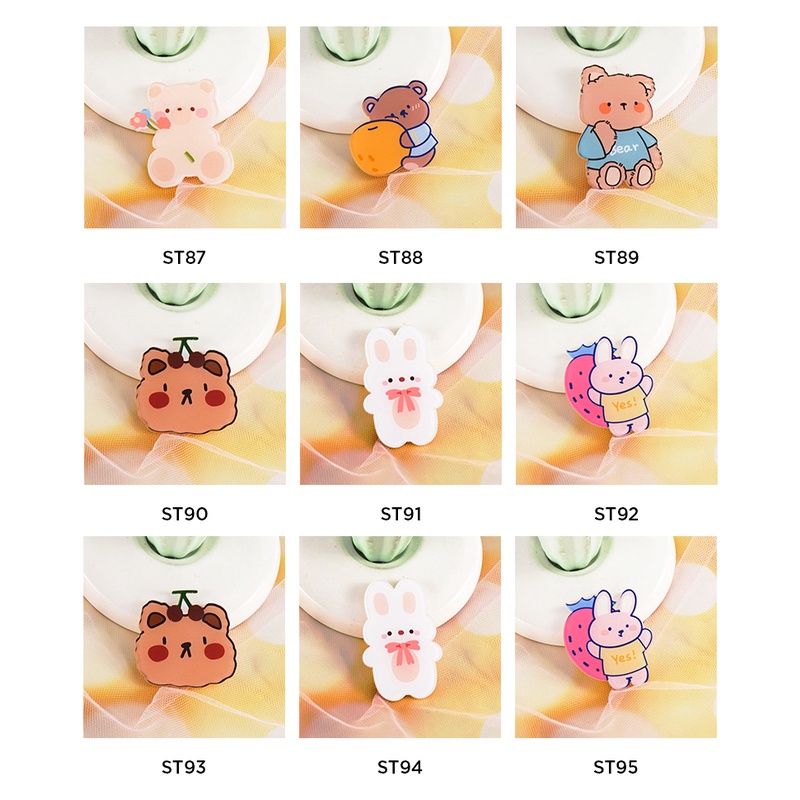 Sticker phụ kiện pin cài áo trang trí túi xách bale cute LUKAMO ST900