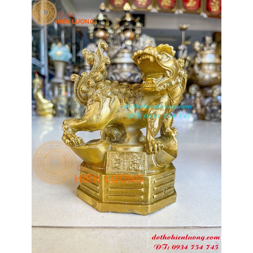 Bộ Tượng Tứ Linh Long Lân Quy Phụng Bằng Đồng Vàng