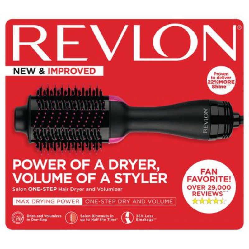 Máy sấy và làm phồng tóc REVLON One-Step Hair Dryer And Volumizer Hot Air Brush