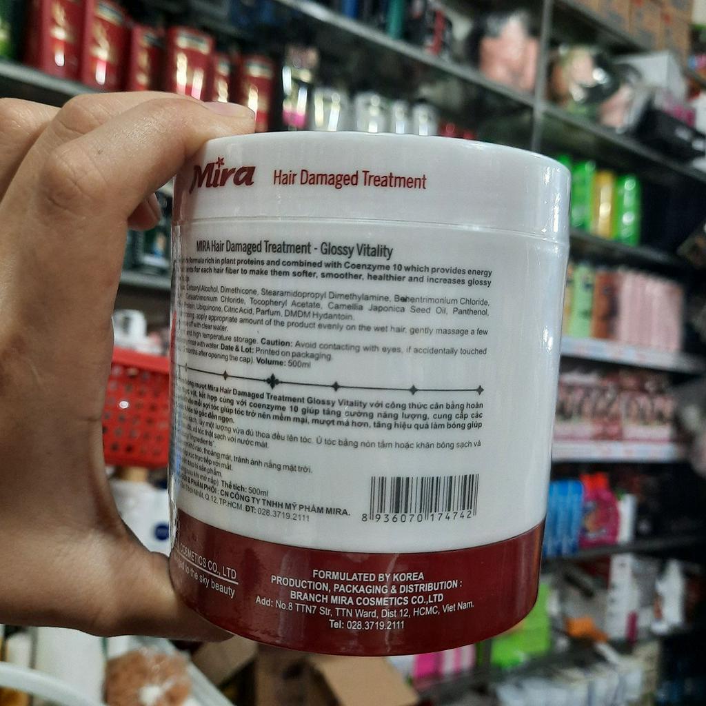 Kem Hấp Dầu Mira Hair Damage Treatment Glossy Vitality 500ml