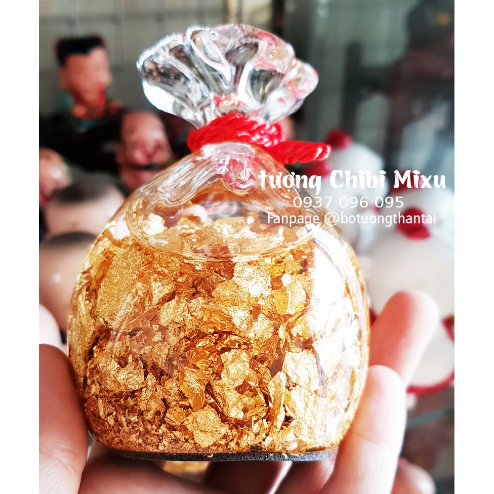 Túi vàng lá Thần Tài phong thủy - sung túc chiêu Tài đón Lộc | BigBuy360 - bigbuy360.vn