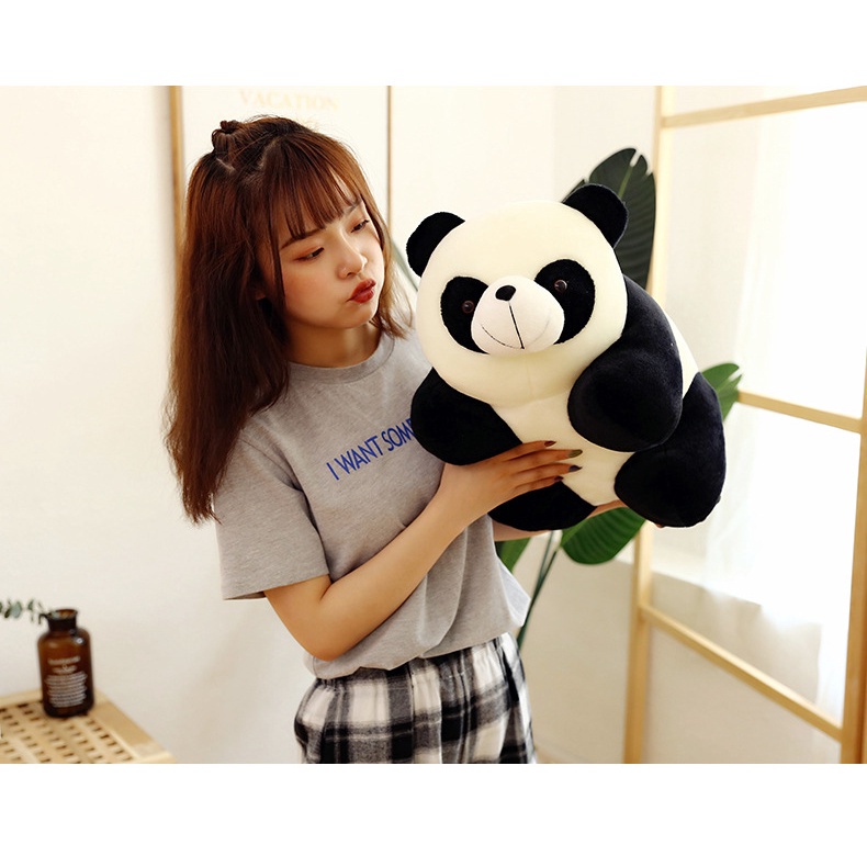 Gối Ôm Hình Gấu Trúc Bằng Nhung Dễ Thương Xinh Xắn