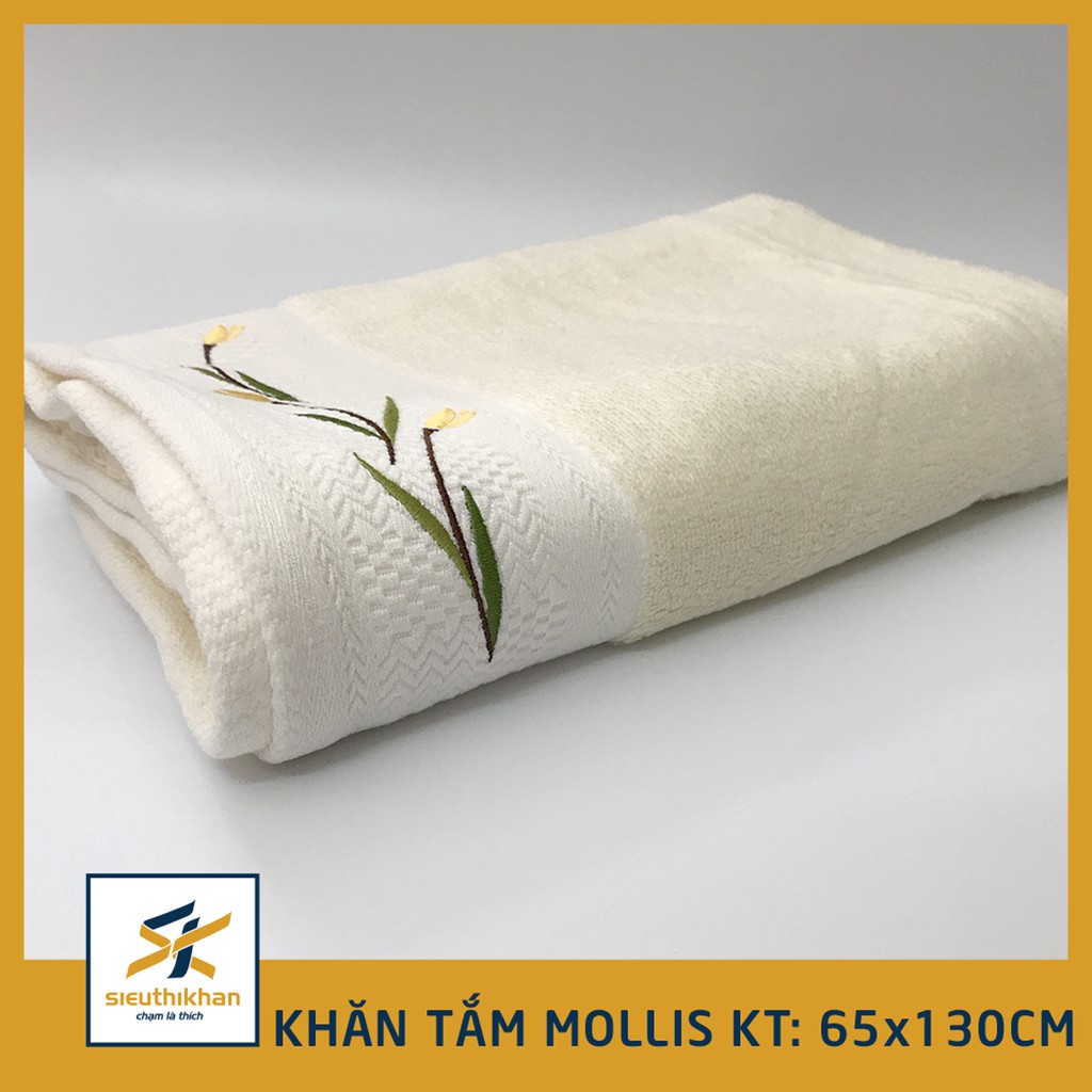 Khăn tắm cao cấp Mollis BMB4 kích thước 65x130cm mềm mịn, thấm nước | SIÊU THỊ KHĂN