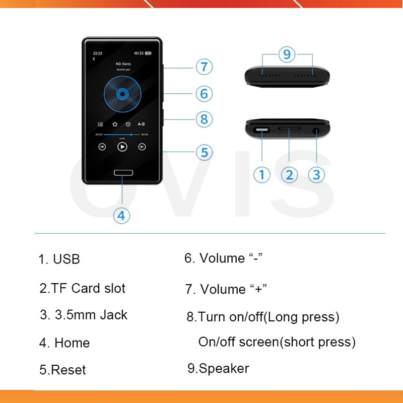 Philips SA2916 - Máy Nghe Nhạc Full Cảm Ứng, Hỗ Trợ Bluetooth 4.2, Có Loa Ngoài