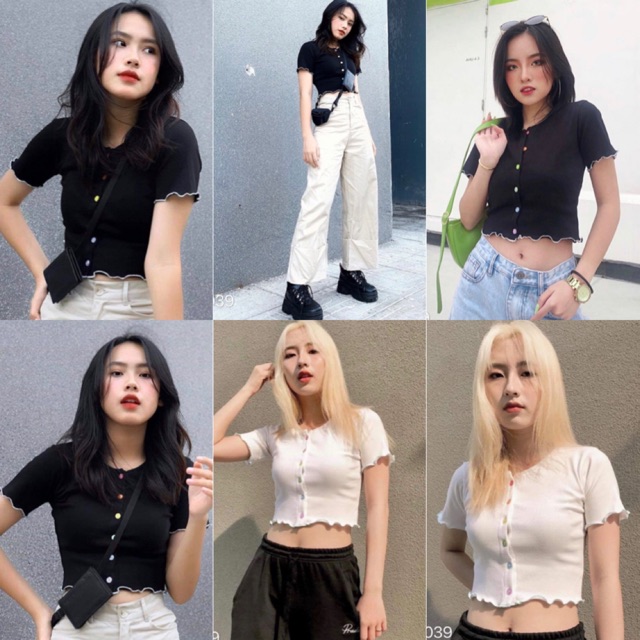 Áo Xinh PADAS CROPTOP mẫu crop xinh cá tính năng động cho ngày hè - dễ mix form chuẩn thiết kế độc lạ hàng nút áo