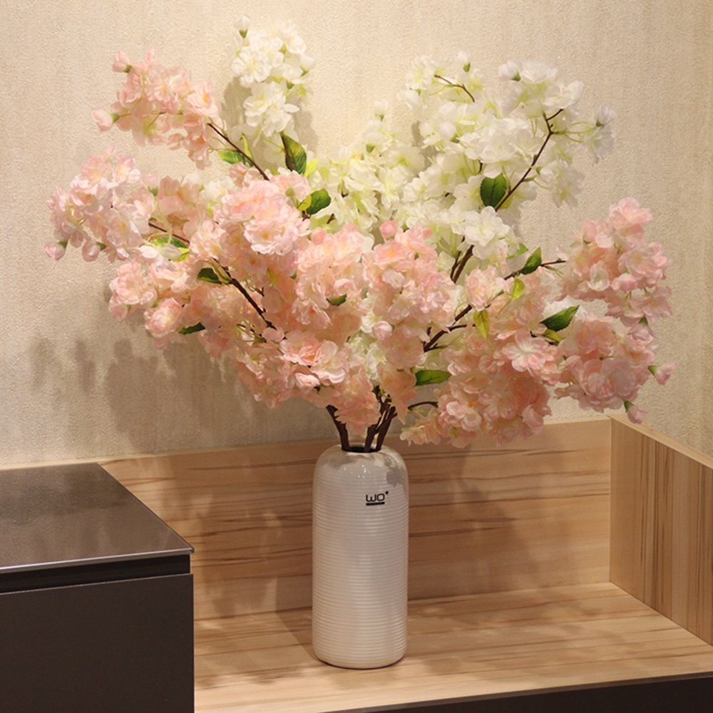 1 Bó 4 Nhánh Hoa Anh Đào Giả Bằng Lụa Trang Trí Nhà Cửa / Tiệc Cưới