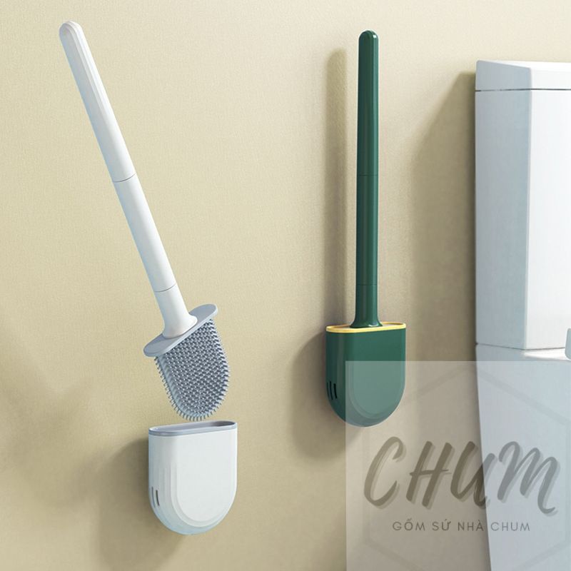 chổi cọ bồn cầu, toilet, vệ sinh nhà tắm Silicon PT20 Chum