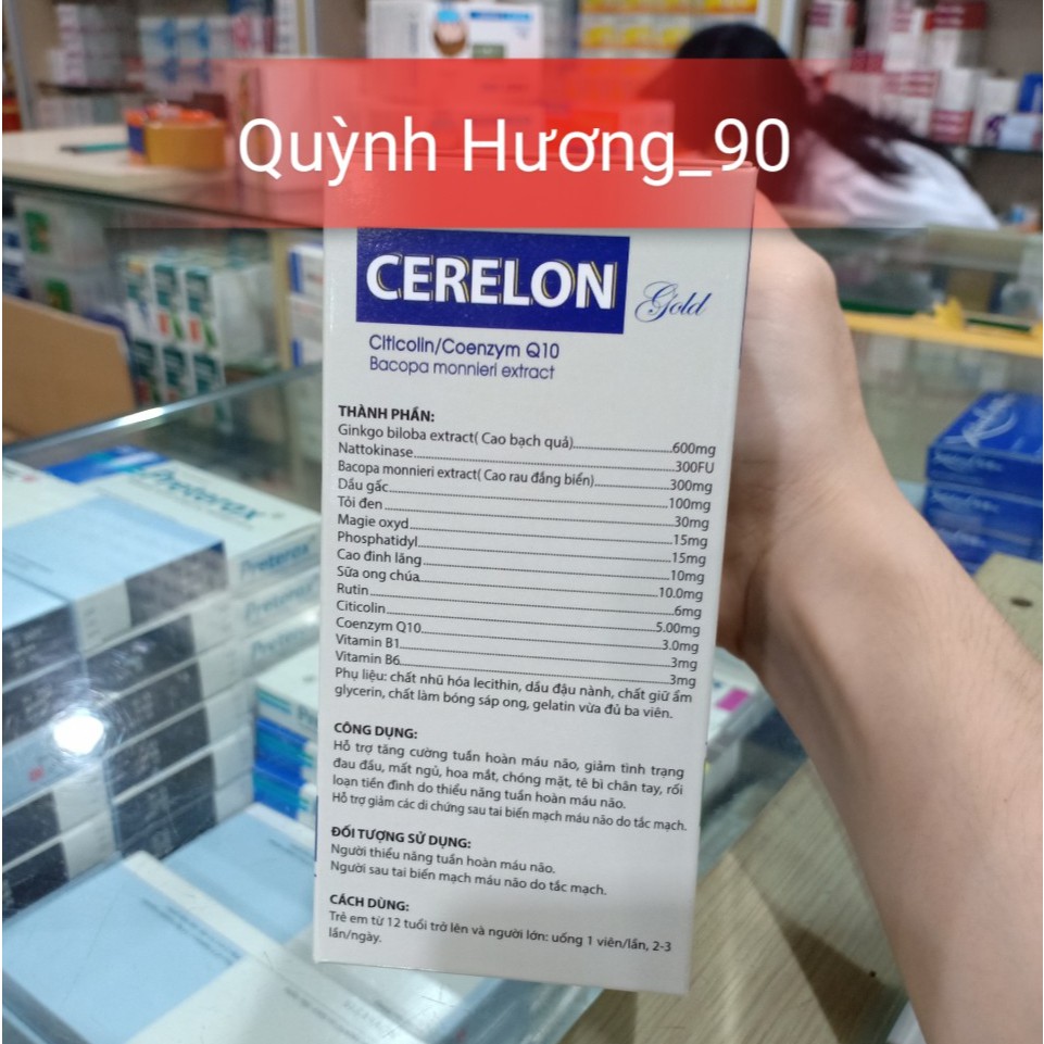 Viên uống bổ não CERELON GOLD hộp 100 viên