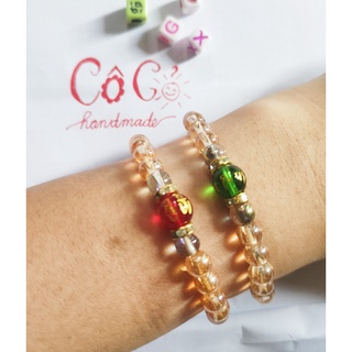 Vòng tay phong thủy đá xanh đỏ may mắn bình an - cc17