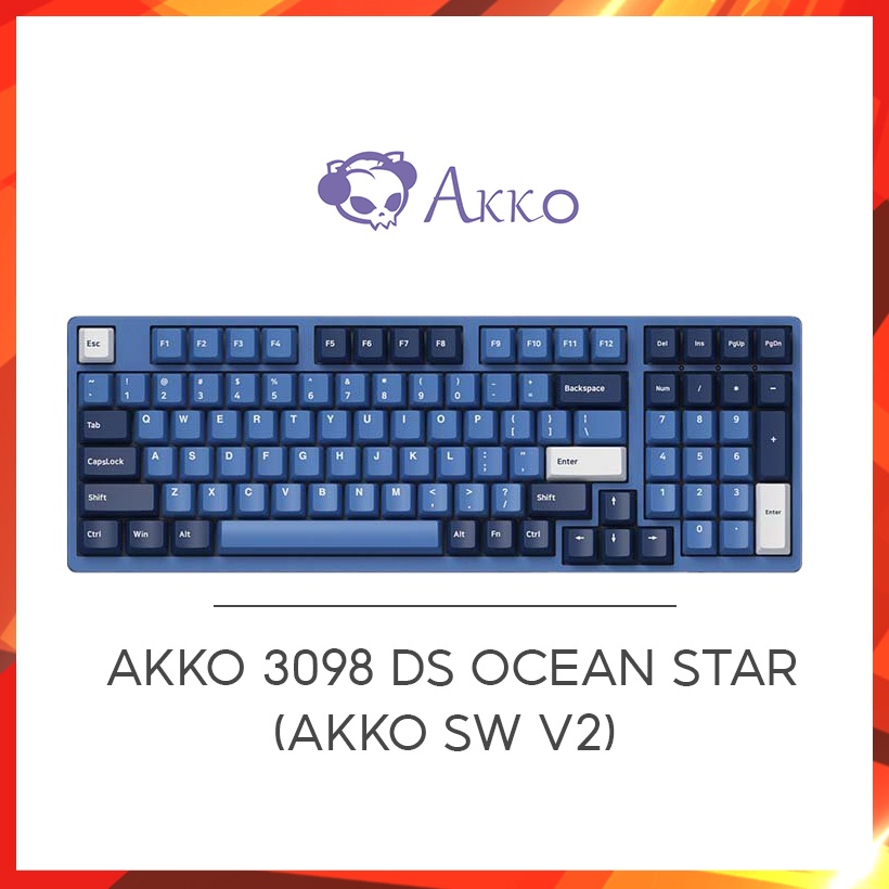 [Mã ELHAMS5 giảm 6% đơn 300K] Bàn phím cơ AKKO 3098 DS Ocean Star (Akko sw v2)