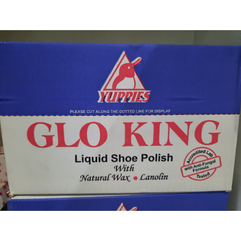 Xi nước đánh giày màu nâu Glo king Malaysia 75ml