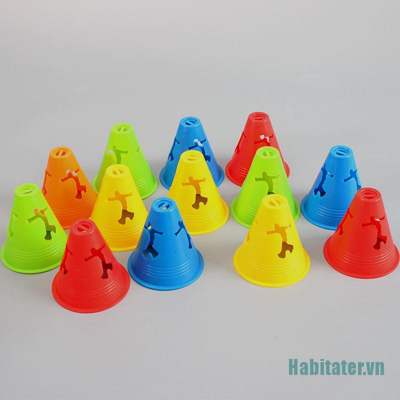 【Habitater】10Pcs Sport Football Soccer Rugby Training Cone Cylinder Outdoor Football Train